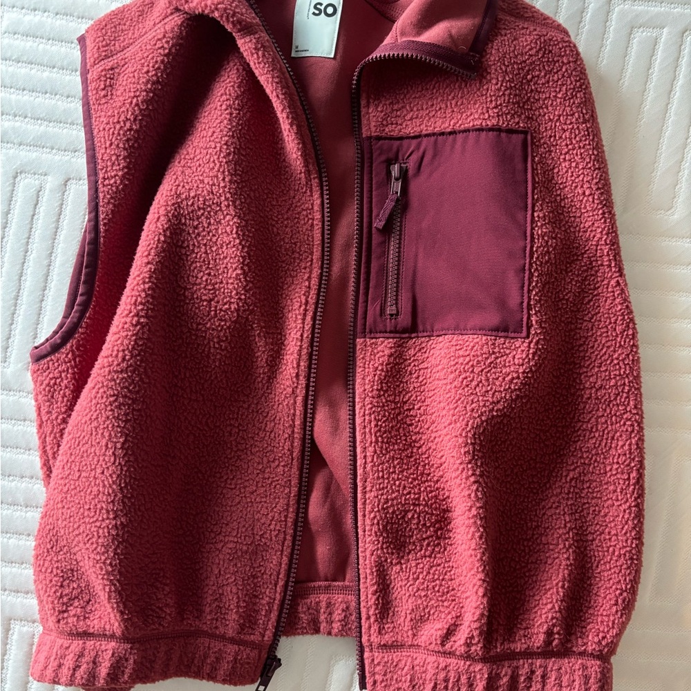 SO Red Fleece Vest